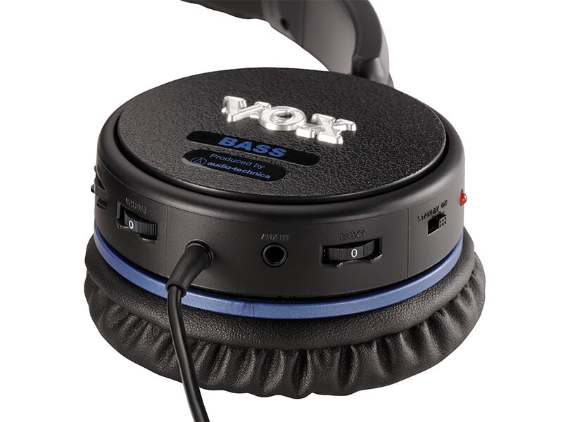 VOX VGH BASS Guitar Amplifier Headphones with Built-in Adjustable Compressor, Easy to Operate Controls