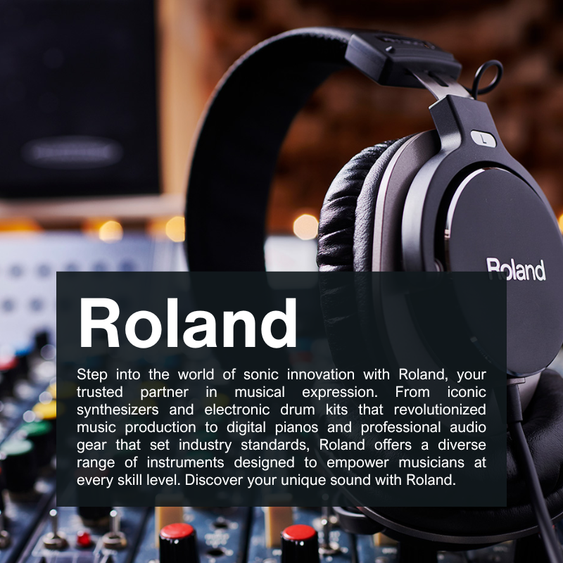 Step into the world of sonic innovation with Roland, your trusted partner in musical expression. From iconic synthesizers and electronic drum kits that revolutionized music production to digital pianos and professional audio gear that set industry standards, Roland offers a diverse range of instruments designed to empower musicians at every skill level. Discover your unique sound with Roland.