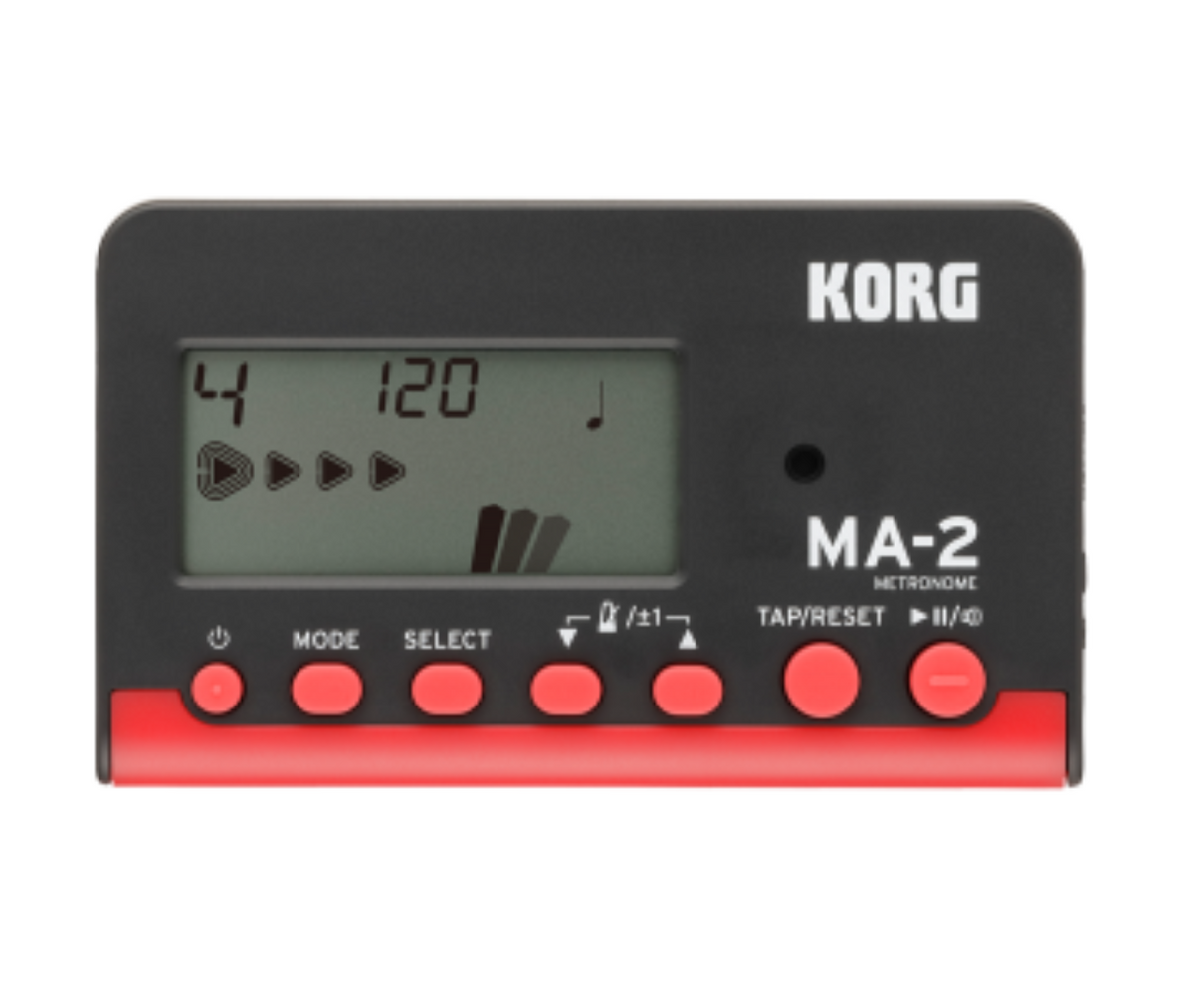 KORG MA-2 Best Metronome MA-2-BKRD (Black Red) Enhanced Volume and Crisp Sound for Easier Detection with Timer Mode and Sound Out Mode