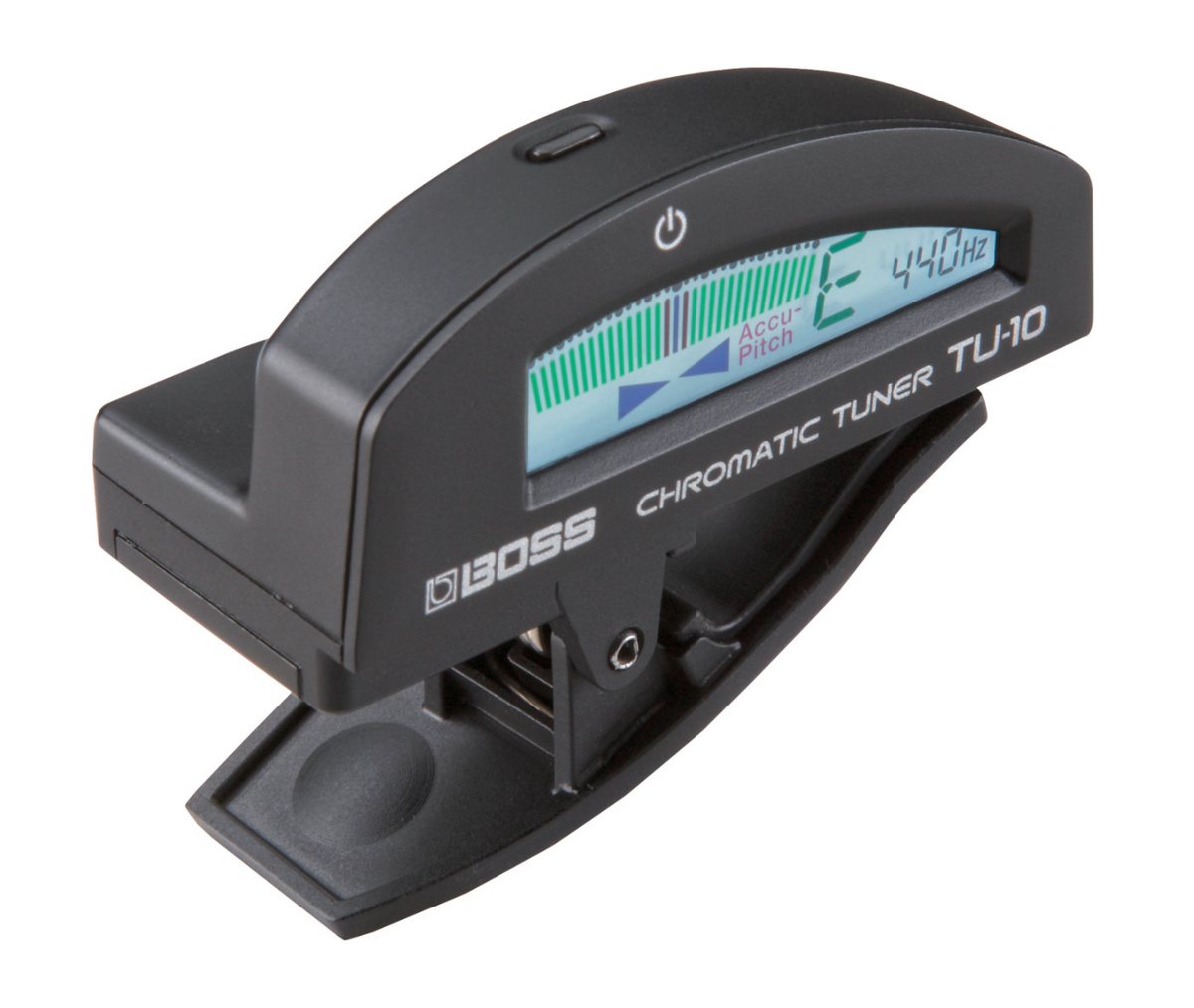BOSS TU-10 Clip-On Chromatic Tuner Black Best Guitar Tuner with Accu-Pitch Function, Flat Tuning up to 5 Semitones, and Stream Mode
