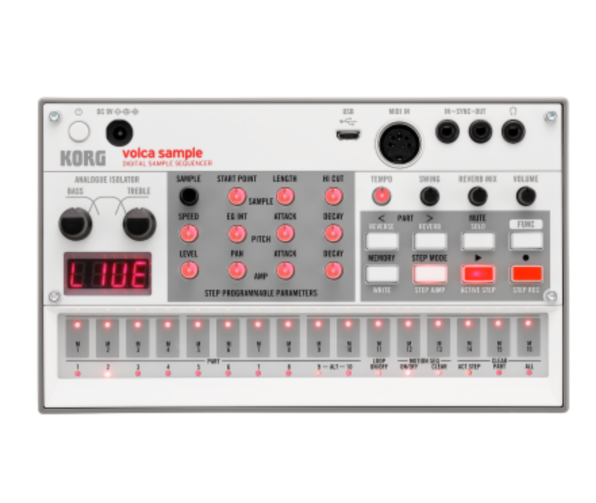 KORG volca sample2 Digital Sample Sequencer Best Synthesizer Compact and Powerful Sample-based Drum Machine with Micro USB Port Connection