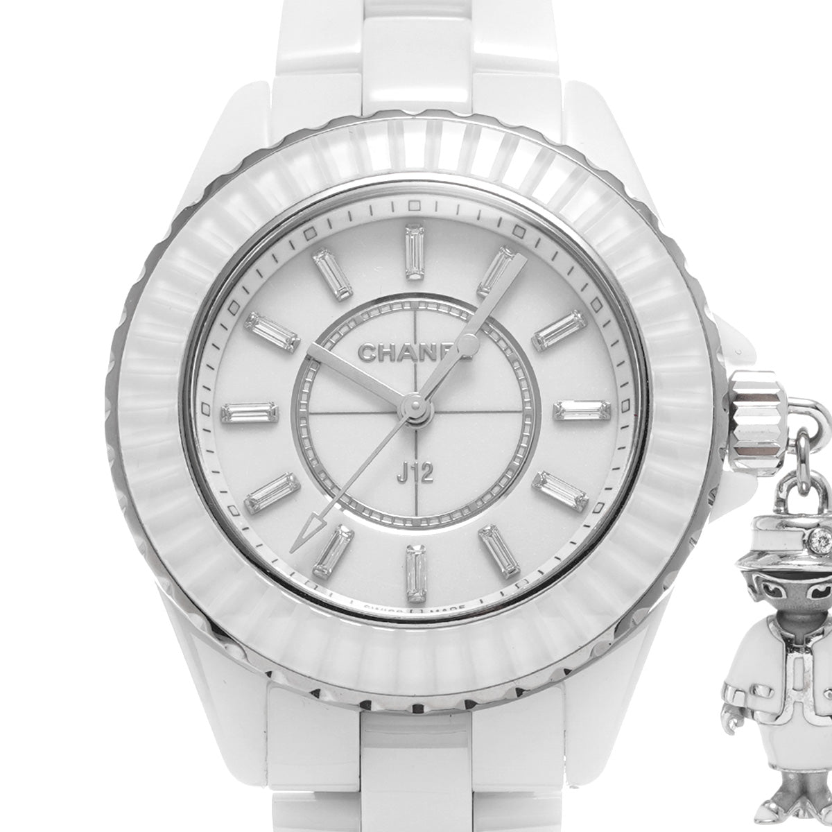 CHANEL Mademoiselle Acte 33MM H6478 White/Diamond Quartz Women&#39;s Watch