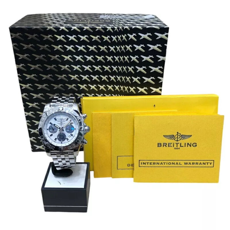 Breitling Chronomat 44 White Shell AB0110 Stainless Steel Automatic Men&#39;s Watch