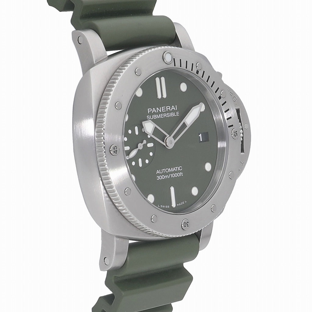 Panerai Submersible Online Exclusive Green Dial PAM01055 Men&#39;s Watch