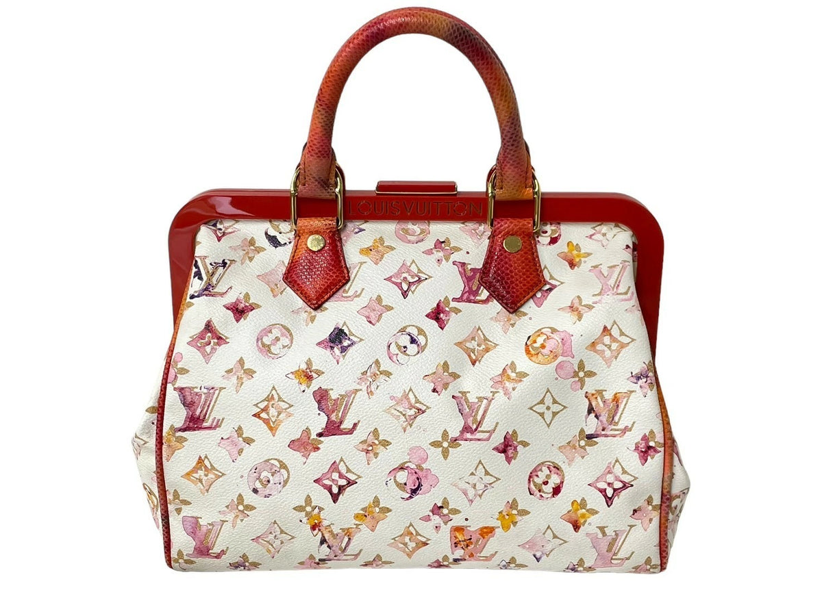 Louis Vuitton Speedy 30 Handbag Monogram Watercolor 2008 Limited M95729