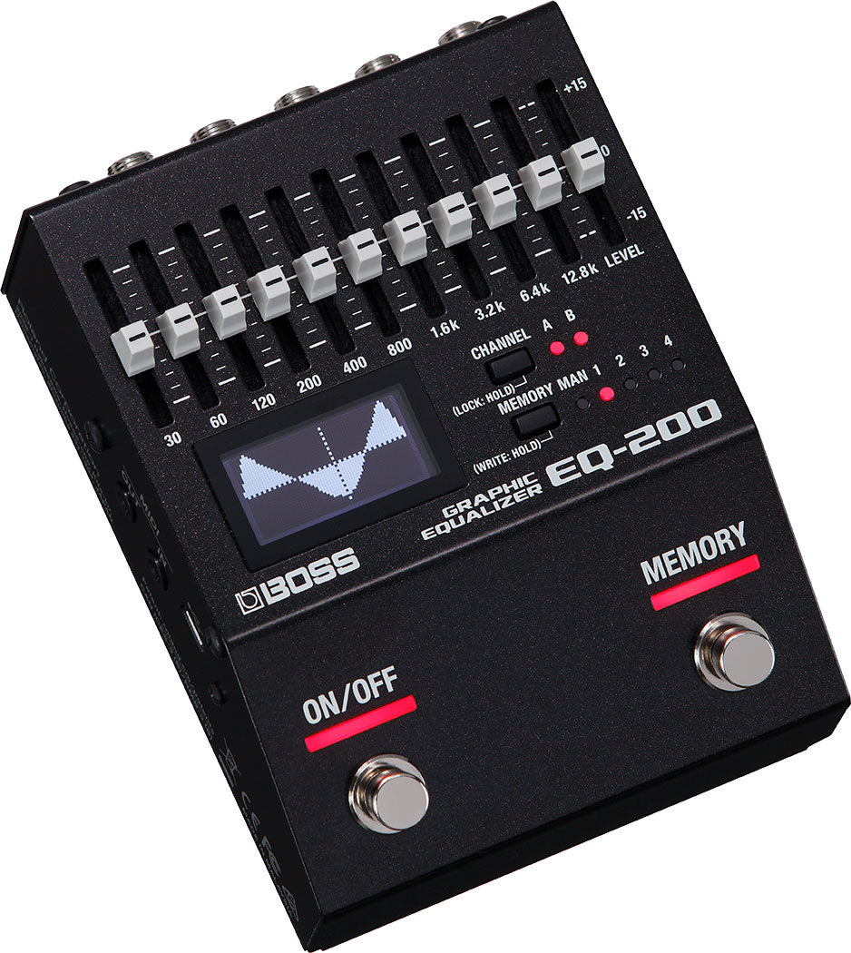 BOSS EQ-200 Graphic Equalizer Best Guitar Effects Pedal Precision Tonal Control with Dual 10-band EQ
