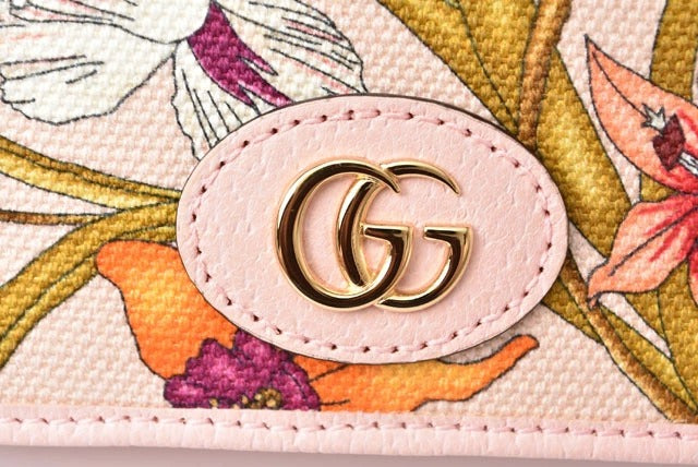 GUCCI Flora Women&#39;s Wallet Japan Limited Edition Canvas Rose 577347