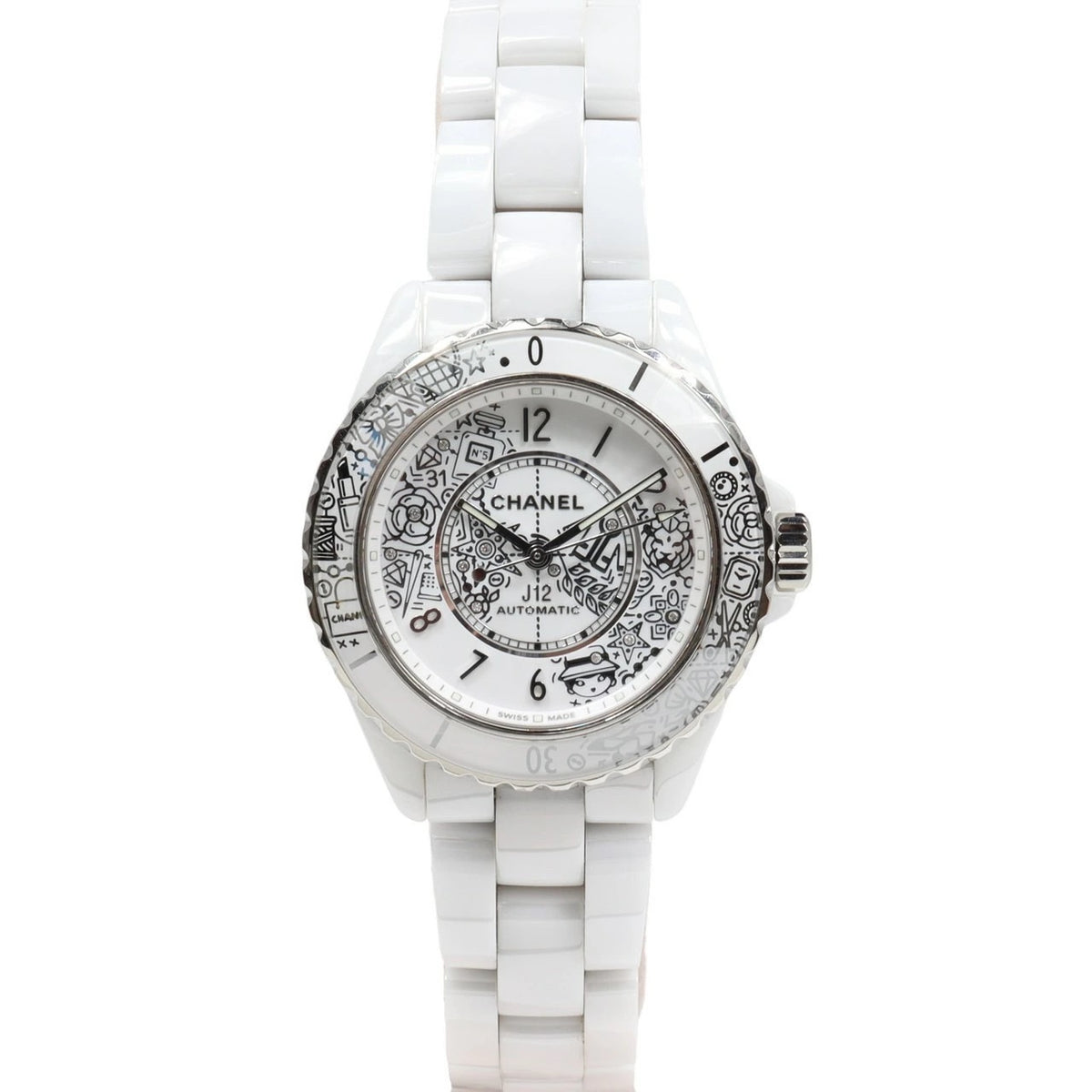 CHANEL J12 H6476 12P Diamond White Ceramic Limited Edition Women&#39;s Watch