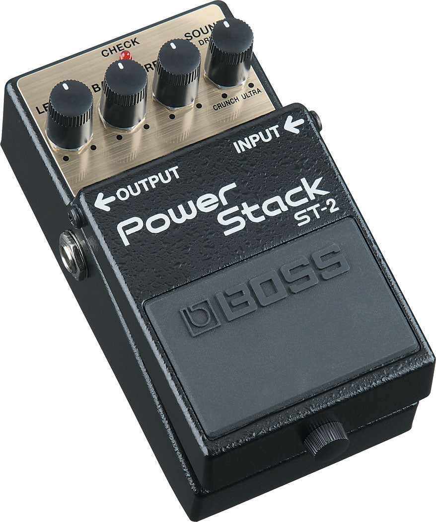 BOSS ST-2 Power Stack Best Guitar Effects Pedal 2-band EQ with Dedicated Bass and Treble Knob, Vintage Crunch to Ultra High-gain Modern Distortion