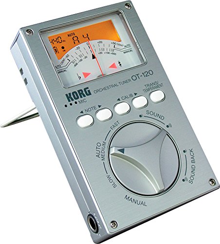 KORG OT-120 Orchestral Best Tuner High-precision Needle-type Meter with Dual-display Indicator and Backlit LCD Screen