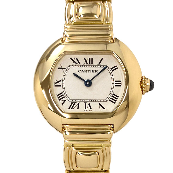 CARTIER Ellipse SM W51047D9 Quartz Yellow Gold White Dial Women&#39;s Watch