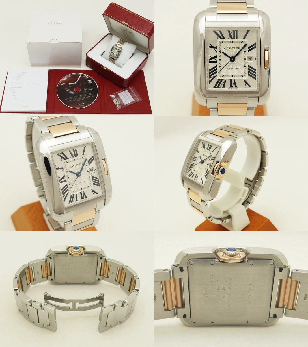 Cartier Tank Unglaze LM K18PGxSS W5310037 WithGenuineBOX Pre-owned