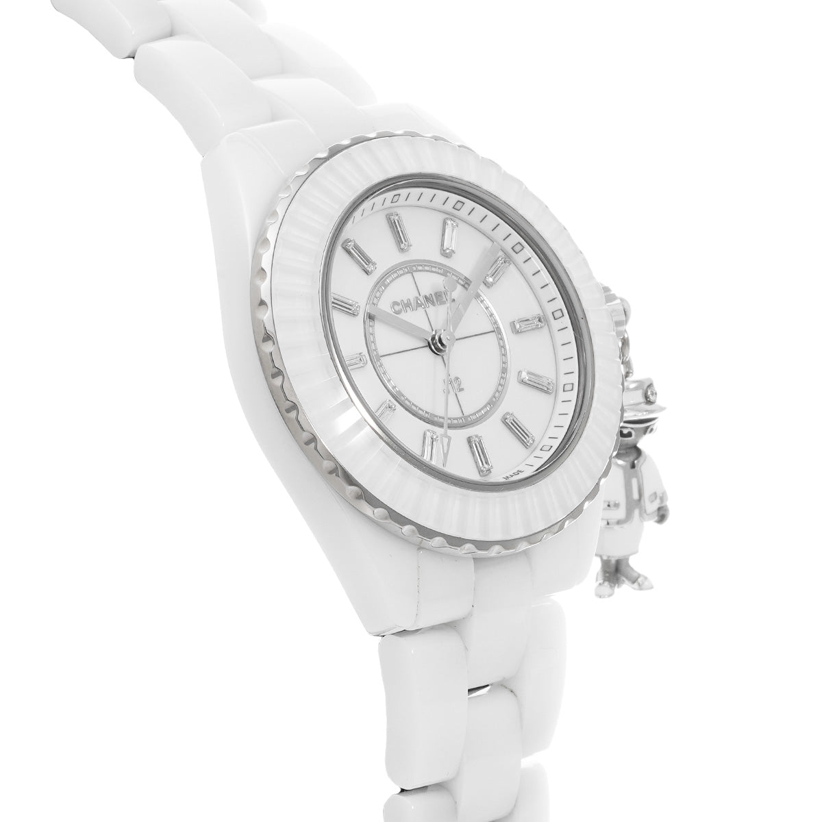 CHANEL Mademoiselle Acte 33MM H6478 White/Diamond Quartz Women&#39;s Watch