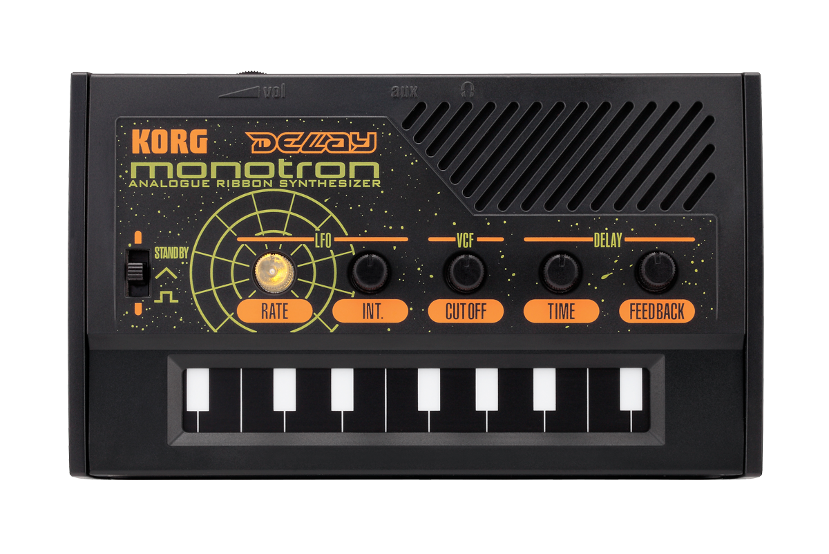 KORG monotron Delay Analogue Ribbon Best Sound Synthesizer Keyboard Built-in Speaker and Battery Power for Go Anywhere Analog Sound