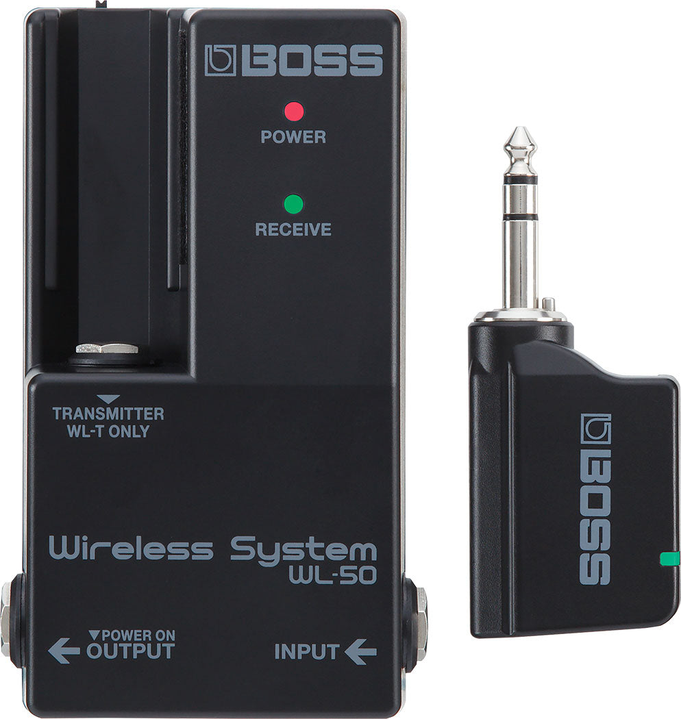 BOSS WL-50 Best Guitar Wireless System Plug-and-Play Wireless System in a Stompbox-size Format for Pedalboards