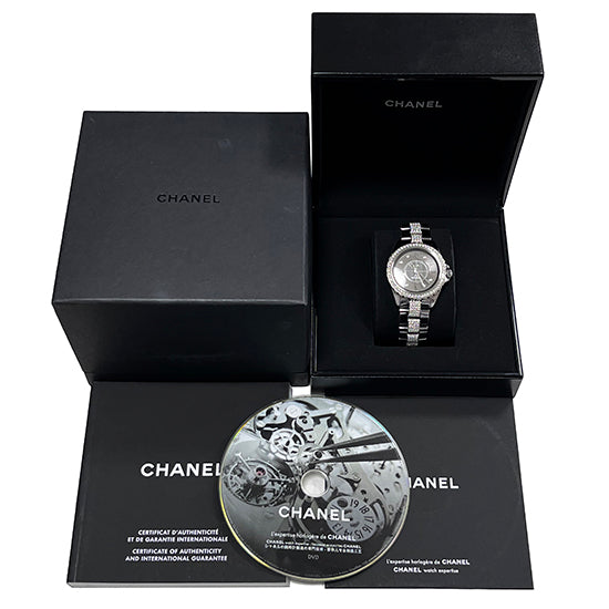 CHANEL J12 Chromatic H3106 38mm 8P Index Diamond Gray Dial Men&#39;s Watch