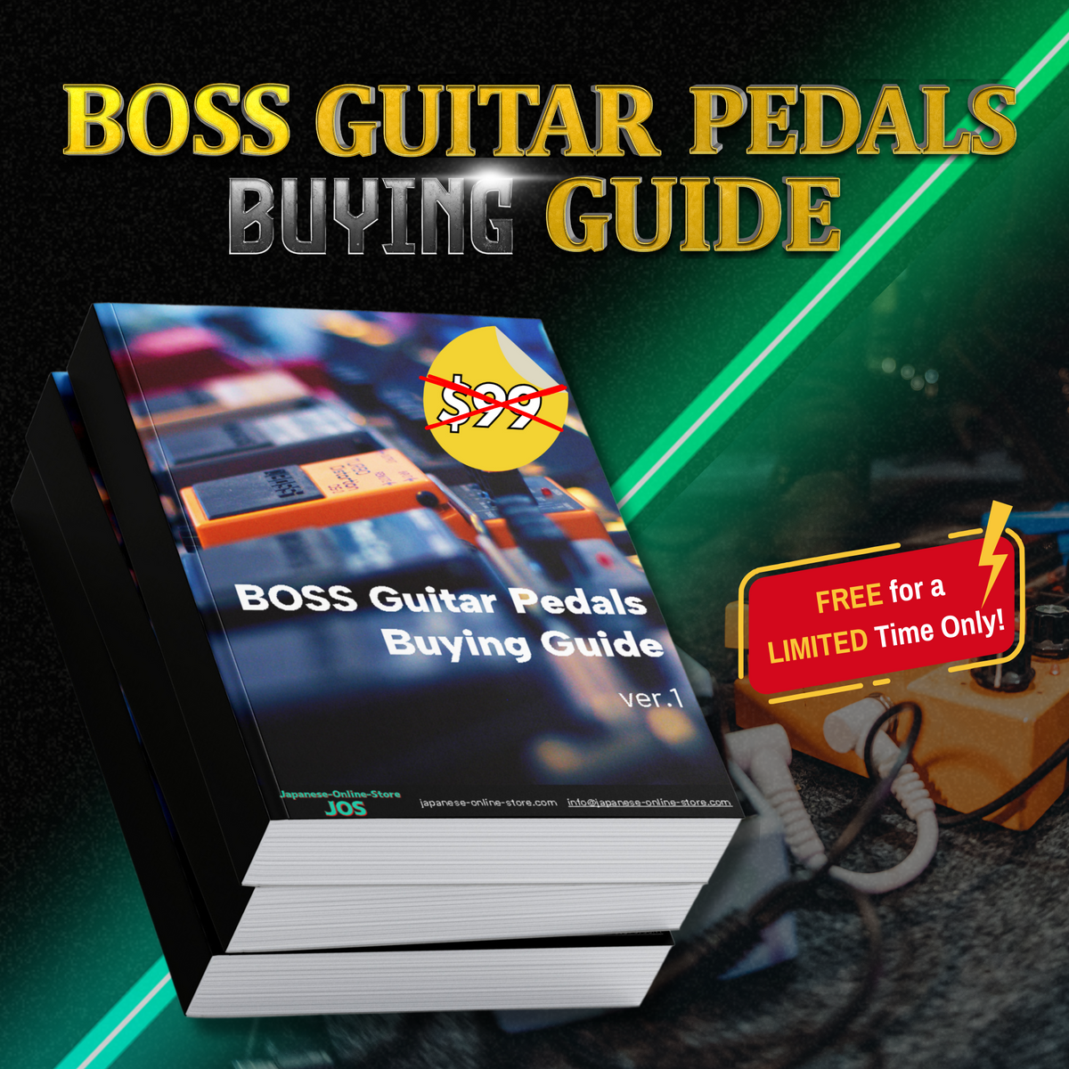 BOSS Guitar Pedals Buying Guide eBook — 167 Pages of Comprehensive Knowledge!