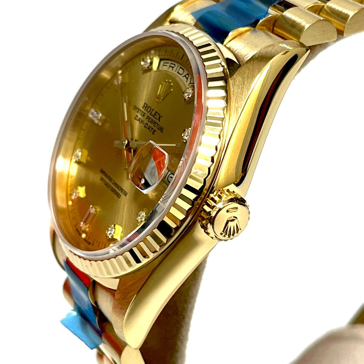 Rolex Day-Date 18348A(E) Champagne Gold Dial Automatic Men&#39;s Watch