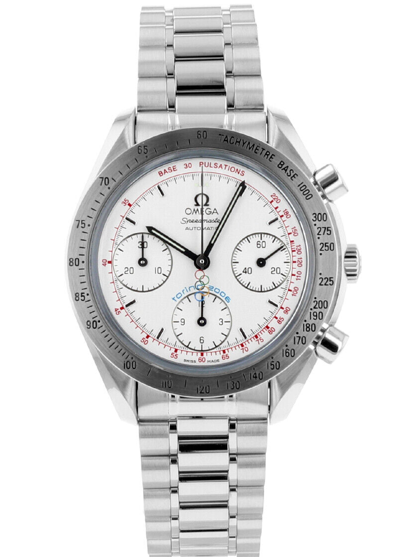 OMEGA 3538.30 Speedmaster 2006 Turin Olympic Limited White Dial Men&#39;s Watch