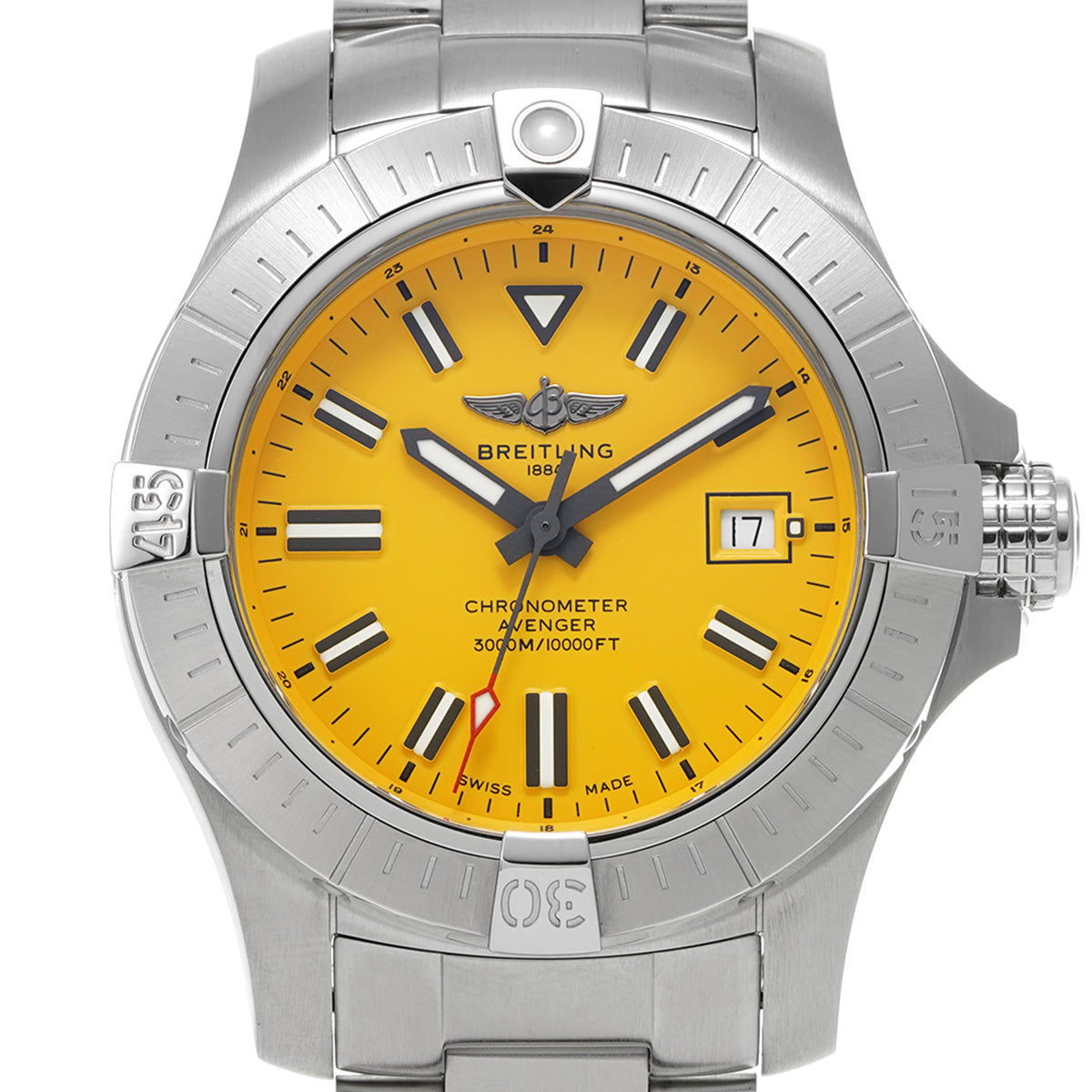 BREITLING Avenger Automatic 45 Seawolf A17319101I1A1 Yellow Dial Men&#39;s Watch