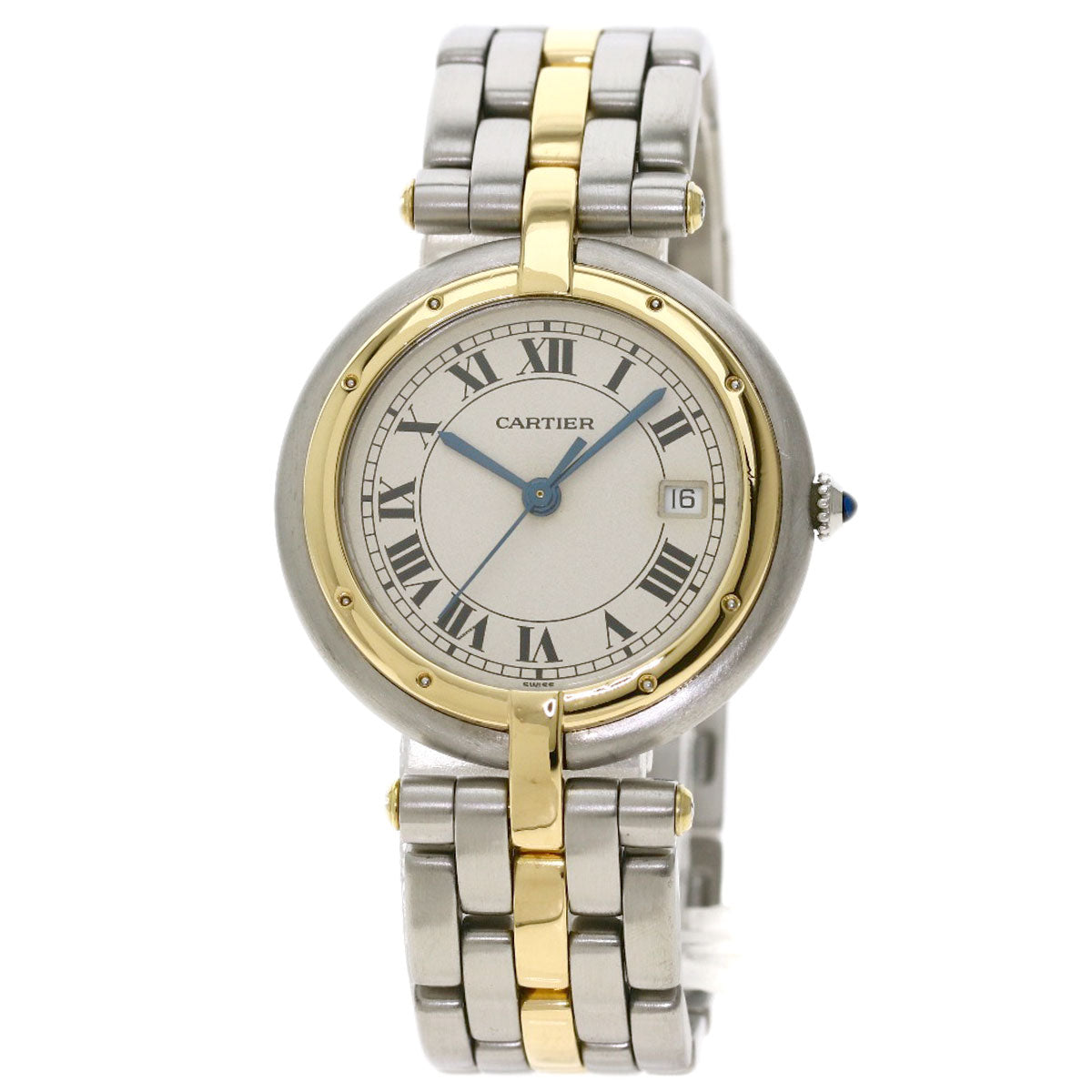 Cartier Panther MM Round 1ROW Ivory Dial Quartz Stainless Steel Women&#39;s Watch