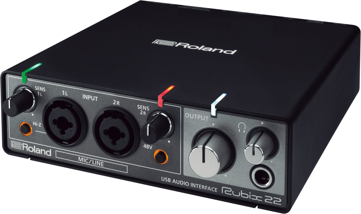Roland Rubix22 USB MIDI Audio Interface with Dual Microphone Preamps for Low Noise and High Definition