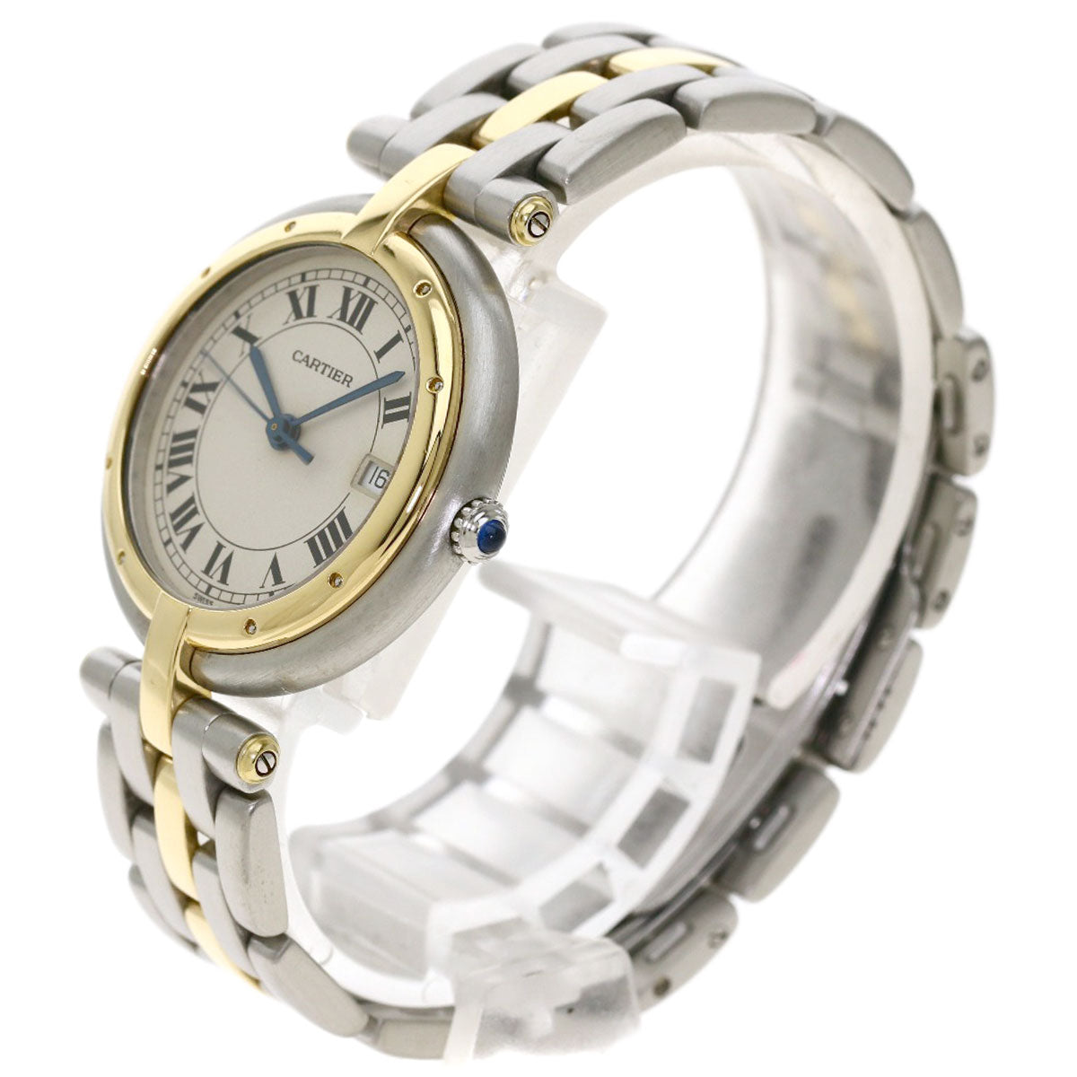 Cartier Panther MM Round 1ROW Ivory Dial Quartz Stainless Steel Women&#39;s Watch