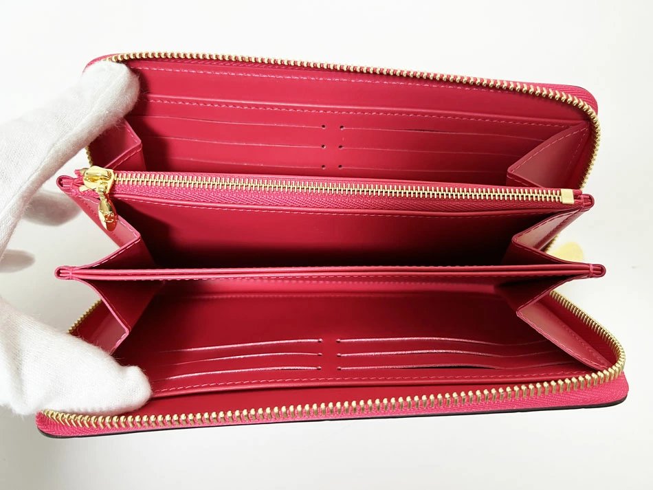 Louis Vuitton Vernis Valentine 2022 Women&#39;s Wallet Fuchsia Pink M81154