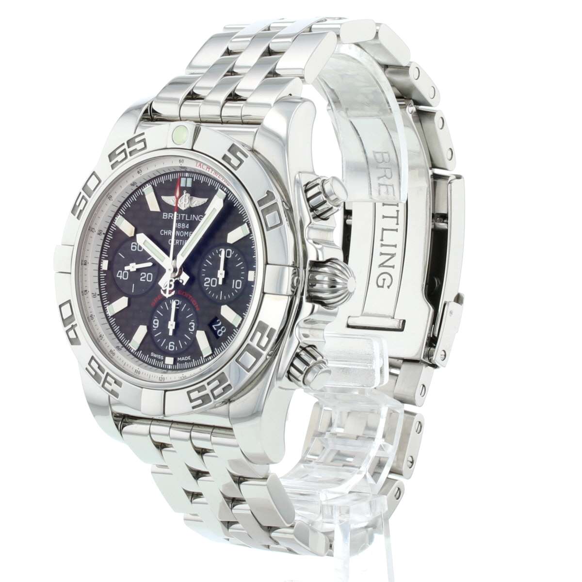 Breitling Chronomat 44 AB0110 (A011B69PA) Black Carbon Dial Men&#39;s Watch