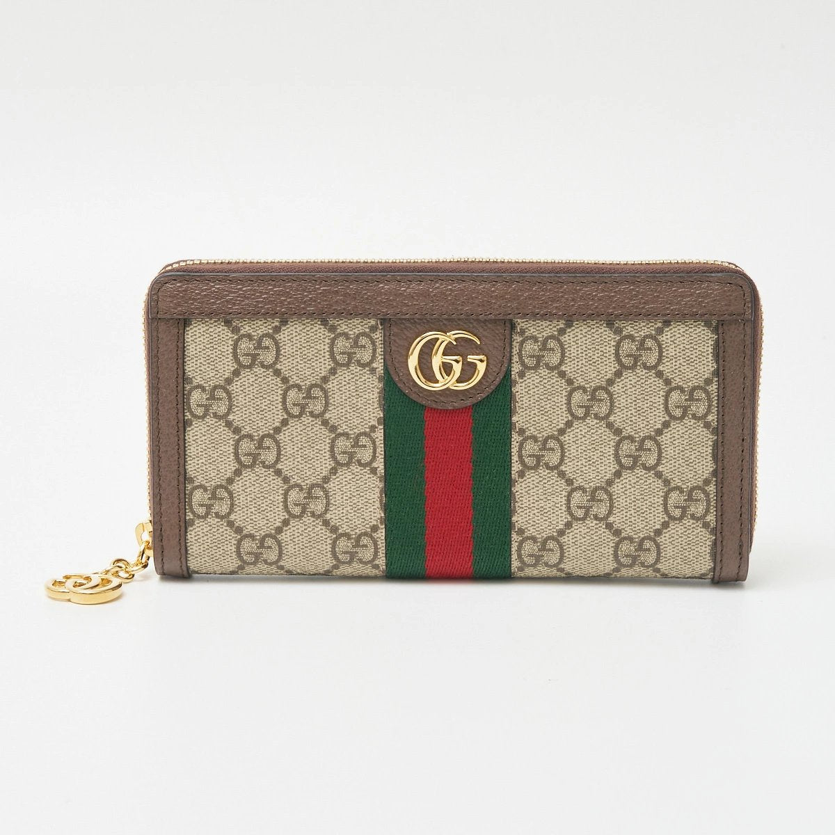 GUCCI Women&#39;s Wallet Ophidia GG Supreme Beige x Brown x Web Line