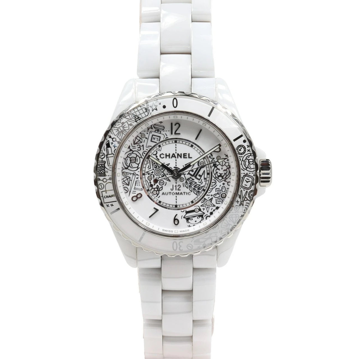 CHANEL J12 H6476 12P Diamond White Ceramic Limited Edition Women&#39;s Watch