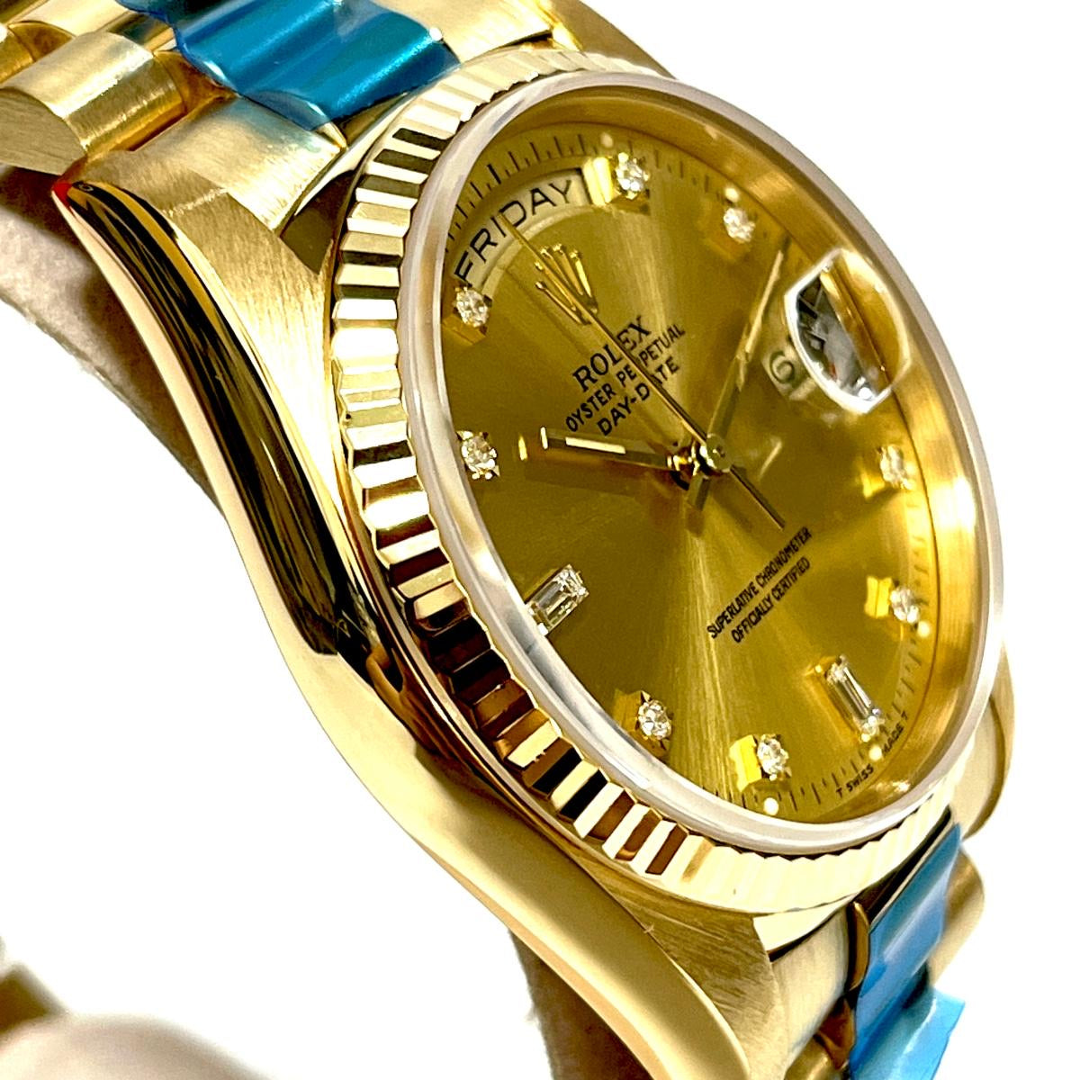 Rolex Day-Date 18348A(E) Champagne Gold Dial Automatic Men&#39;s Watch