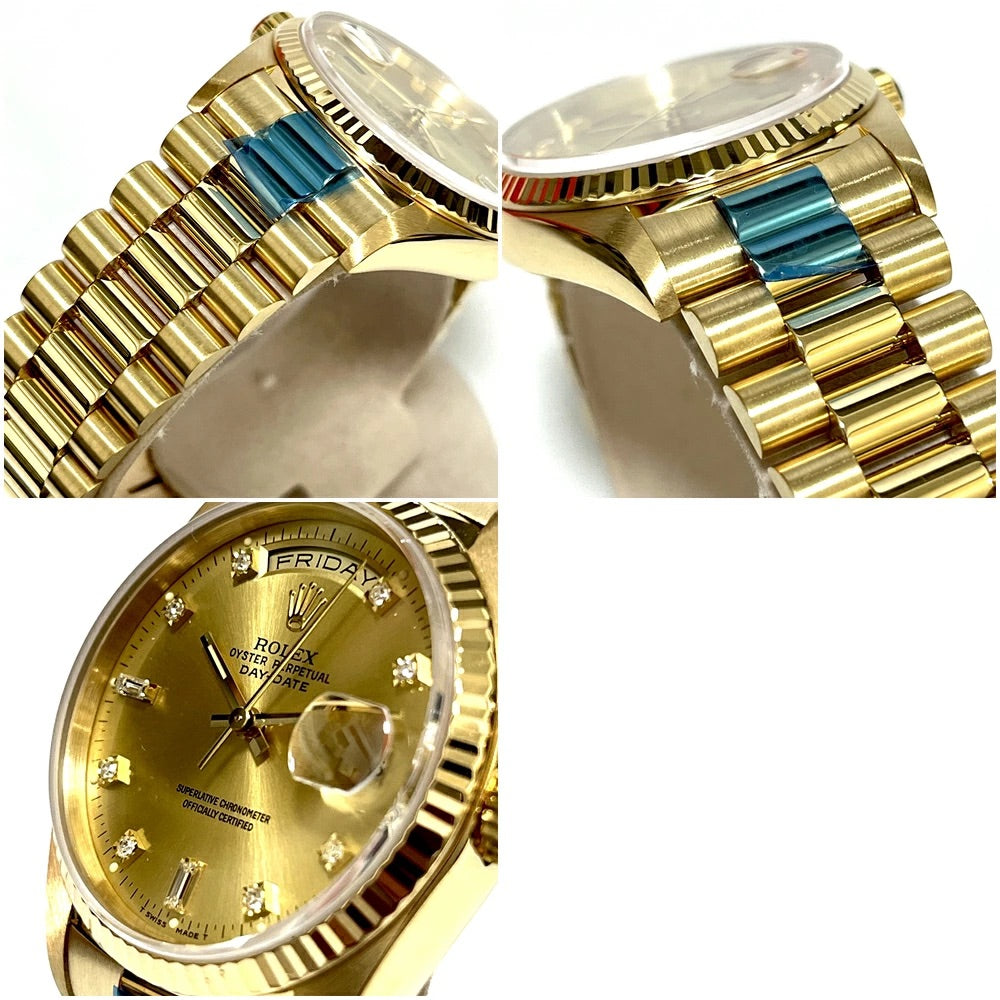 Rolex Day-Date 18348A(E) Champagne Gold Dial Automatic Men&#39;s Watch