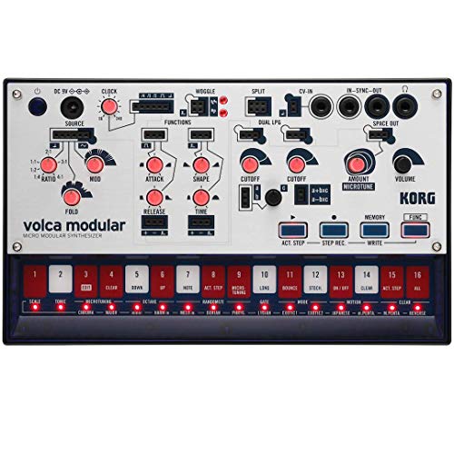 KORG volca modular Micro Modular Best Synthesizer Machine Semi-modular Synth with 16-Step Sequencer and Digital Effects