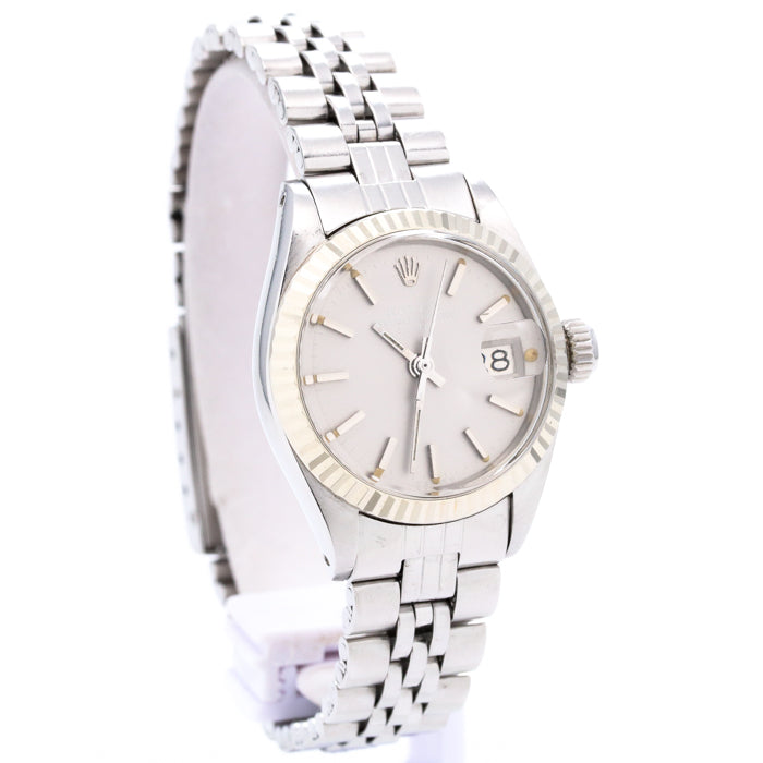 ROLEX Oyster Perpetual Date 6917 Self-Winding Gray Dial Women&#39;s Watch