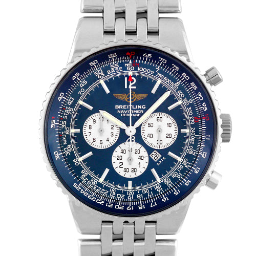 Breitling Navitimer Heritage A35350 Stainless Steel 43mm Blue Dial Men&#39;s Watch