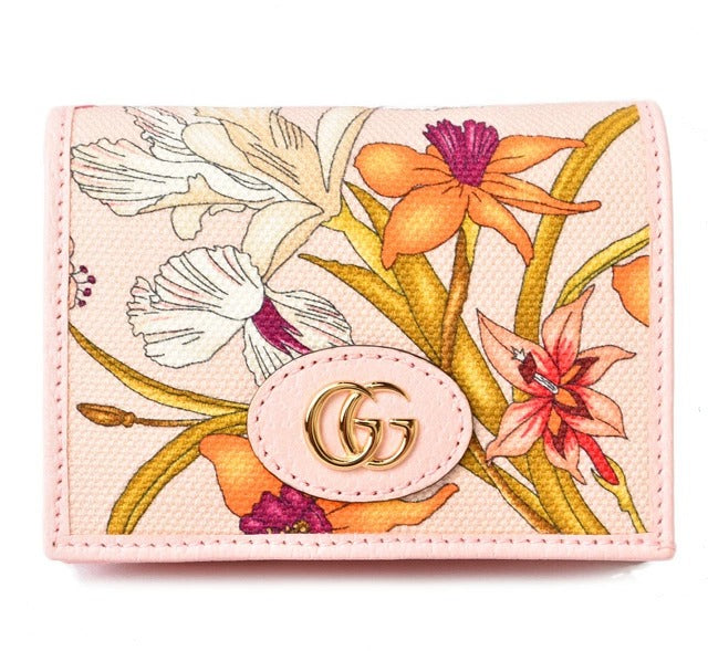 GUCCI Flora Women&#39;s Wallet Japan Limited Edition Canvas Rose 577347