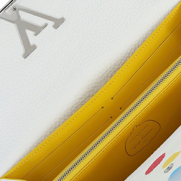 Louis Vuitton Portefeuil Capucines Women&#39;s Wallet Painted Yayoi Kusama M81890