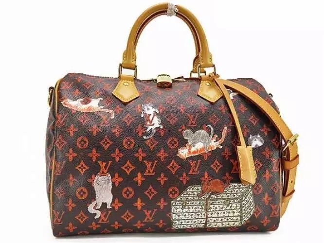 Louis Vuitton Transformed Monogram Catgram Speedy Bandouliere Handbag M44401