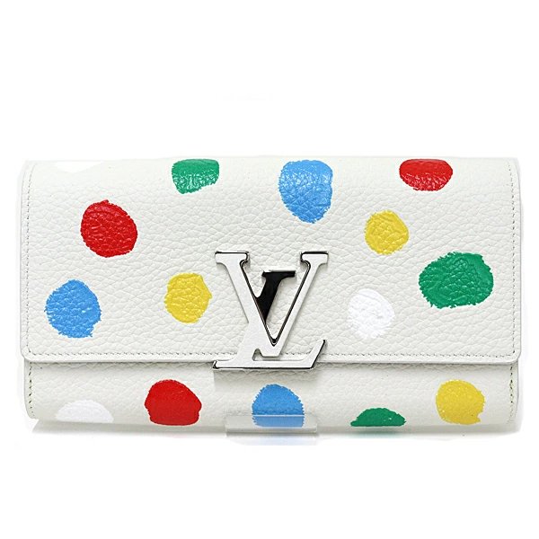Louis Vuitton Portefeuil Capucines Women&#39;s Wallet Painted Yayoi Kusama M81890