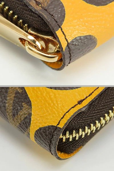 Louis Vuitton Monogram Pumpkin Dot Yayoi Kusama Jaune Women&#39;s Wallet M60449