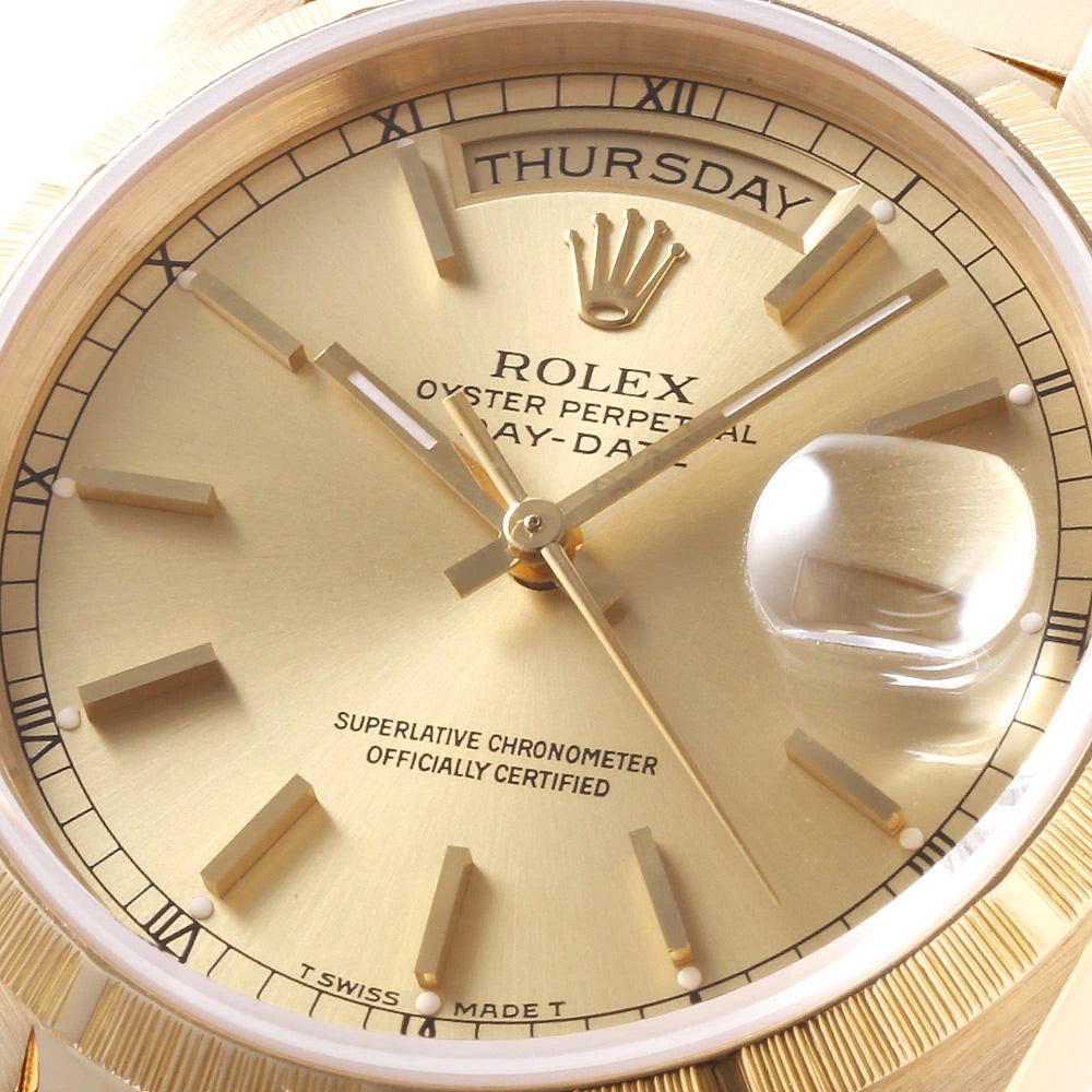 Rolex Day-Date 18248(L) Champagne Gold Dial Automatic Men&#39;s Watch