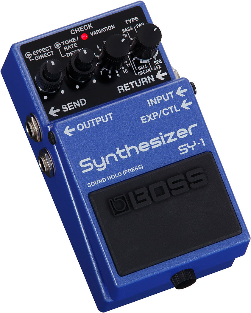 BOSS SY-1 Synthesizer Best Guitar Effects Pedal Polyphonic Guitar Synth with 121 Ready-to-Play Sounds