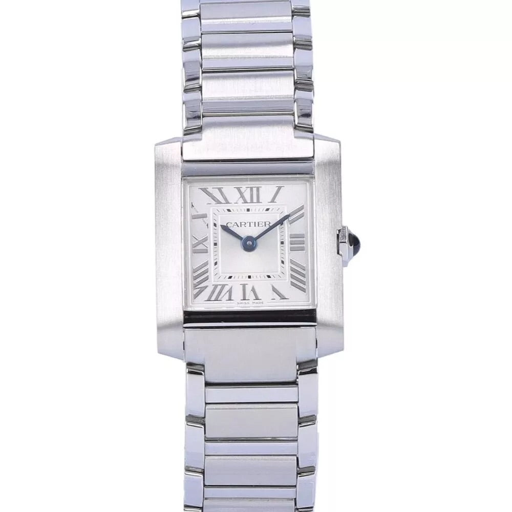 Cartier Tank Francaise SM WSTA0065 Silver Dial Quartz Women&#39;s Watch