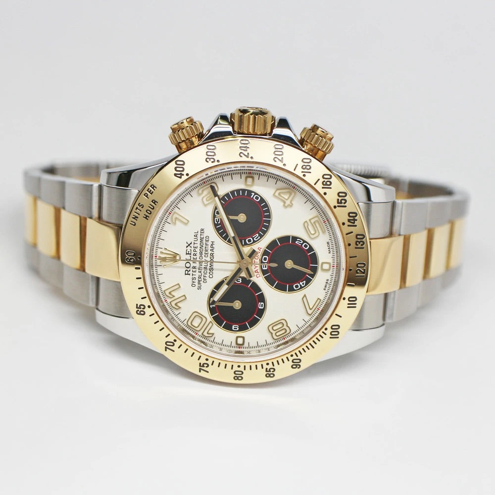 Rolex Daytona 116523 Black/Silver Dial 40mm YG×SS Automatic Men&#39;s Watch