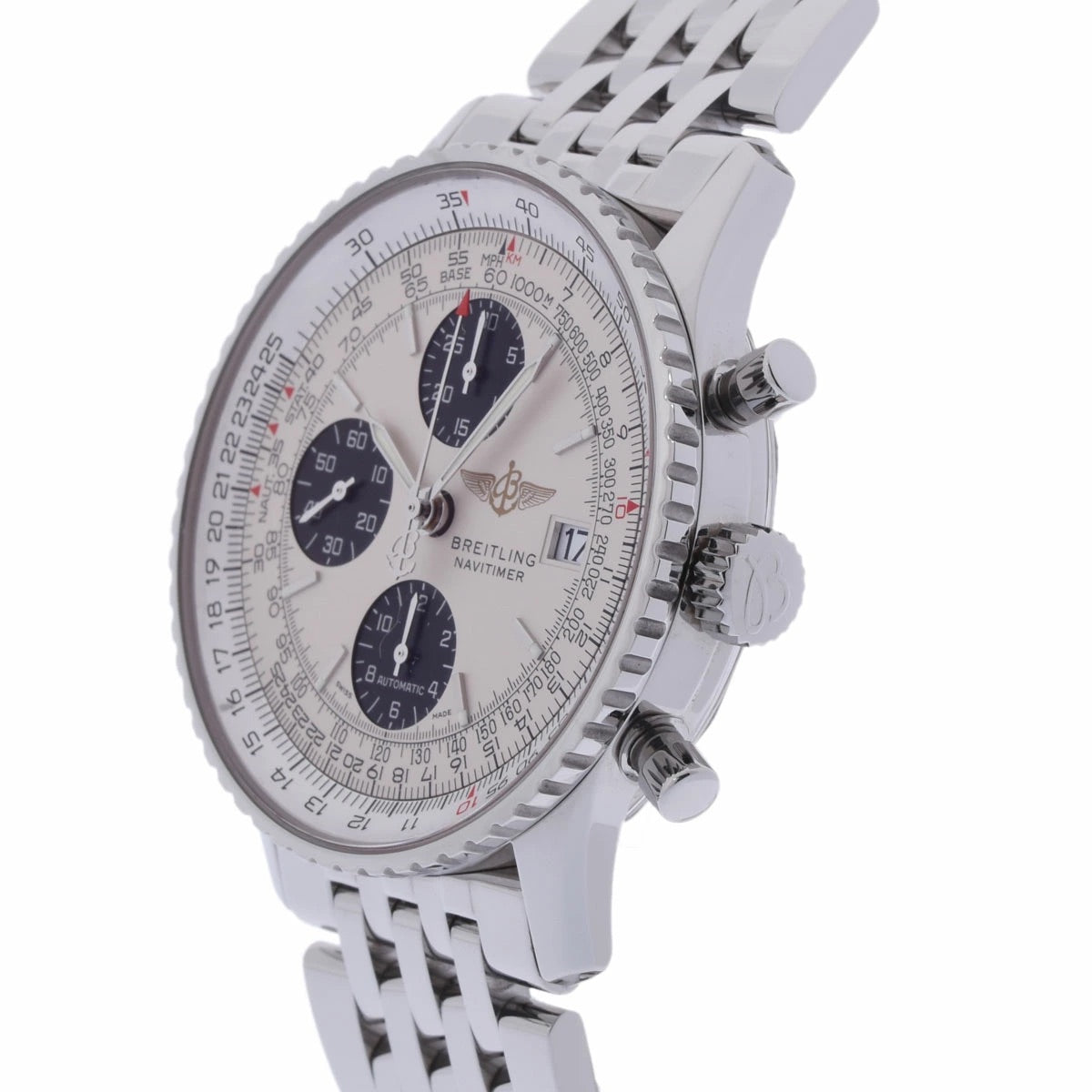 BREITLING Old Navitimer A13324 Automatic Silver Dial Stainless Steel Men&#39;s Watch