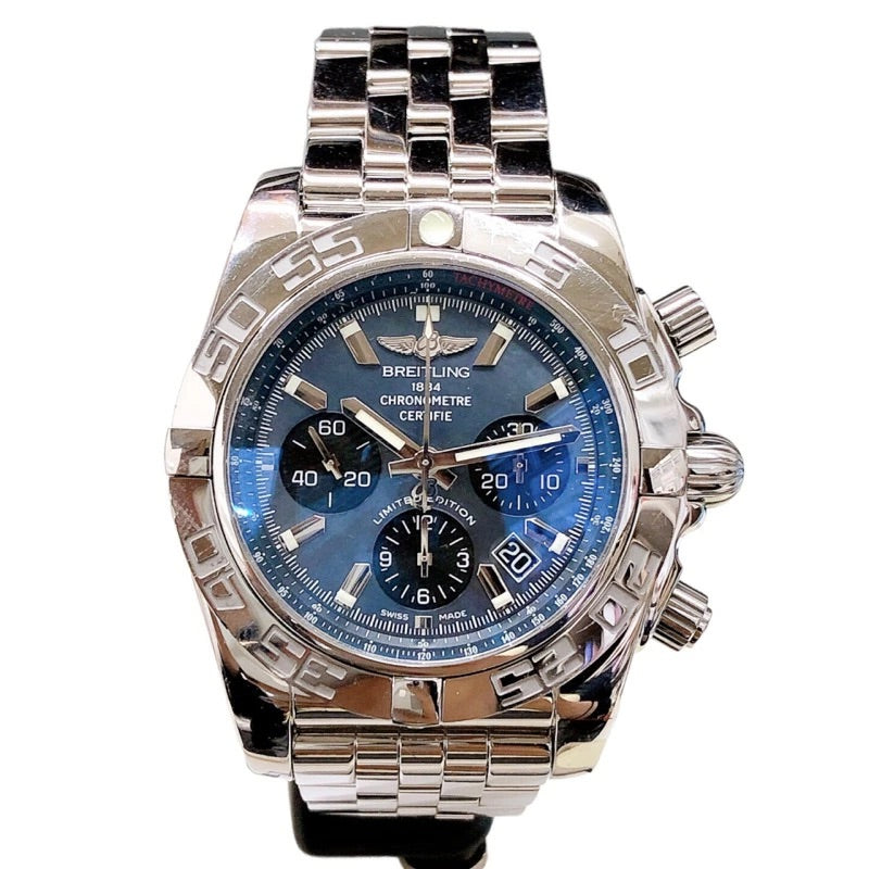 Breitling Chronomat 44 Blue Shell AB01111A/BF68 Stainless Steel Men&#39;s Watch