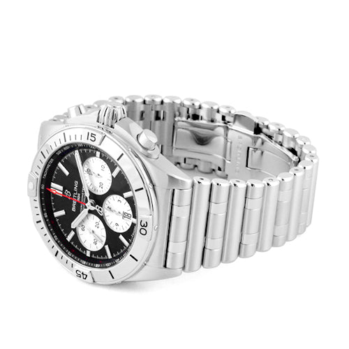 Breitling Chronomat B01 42 AB0134101B1A1 42mm Black Silver Dial Men&#39;s Watch