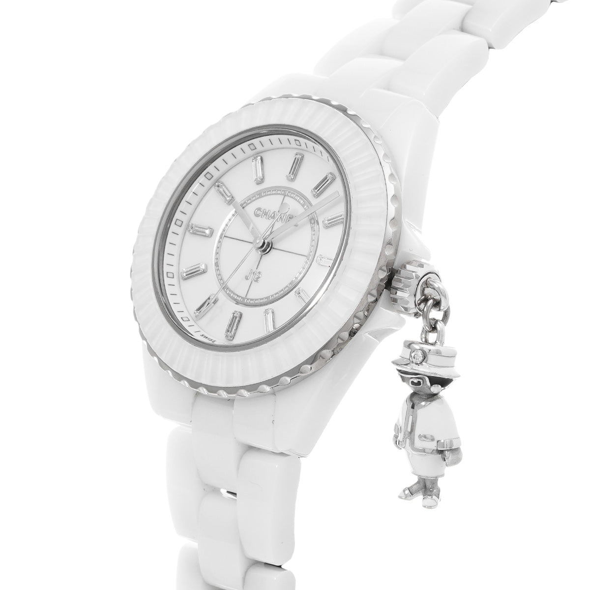 CHANEL Mademoiselle Acte 33MM H6478 White/Diamond Quartz Women&#39;s Watch