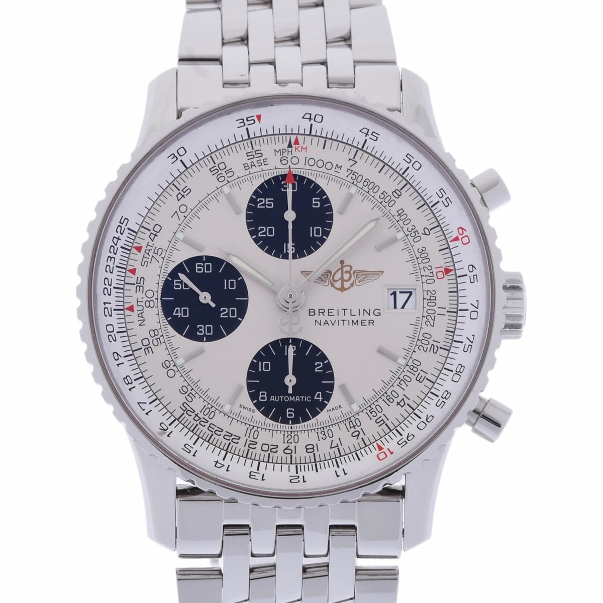 BREITLING Old Navitimer A13324 Automatic Silver Dial Stainless Steel Men&#39;s Watch